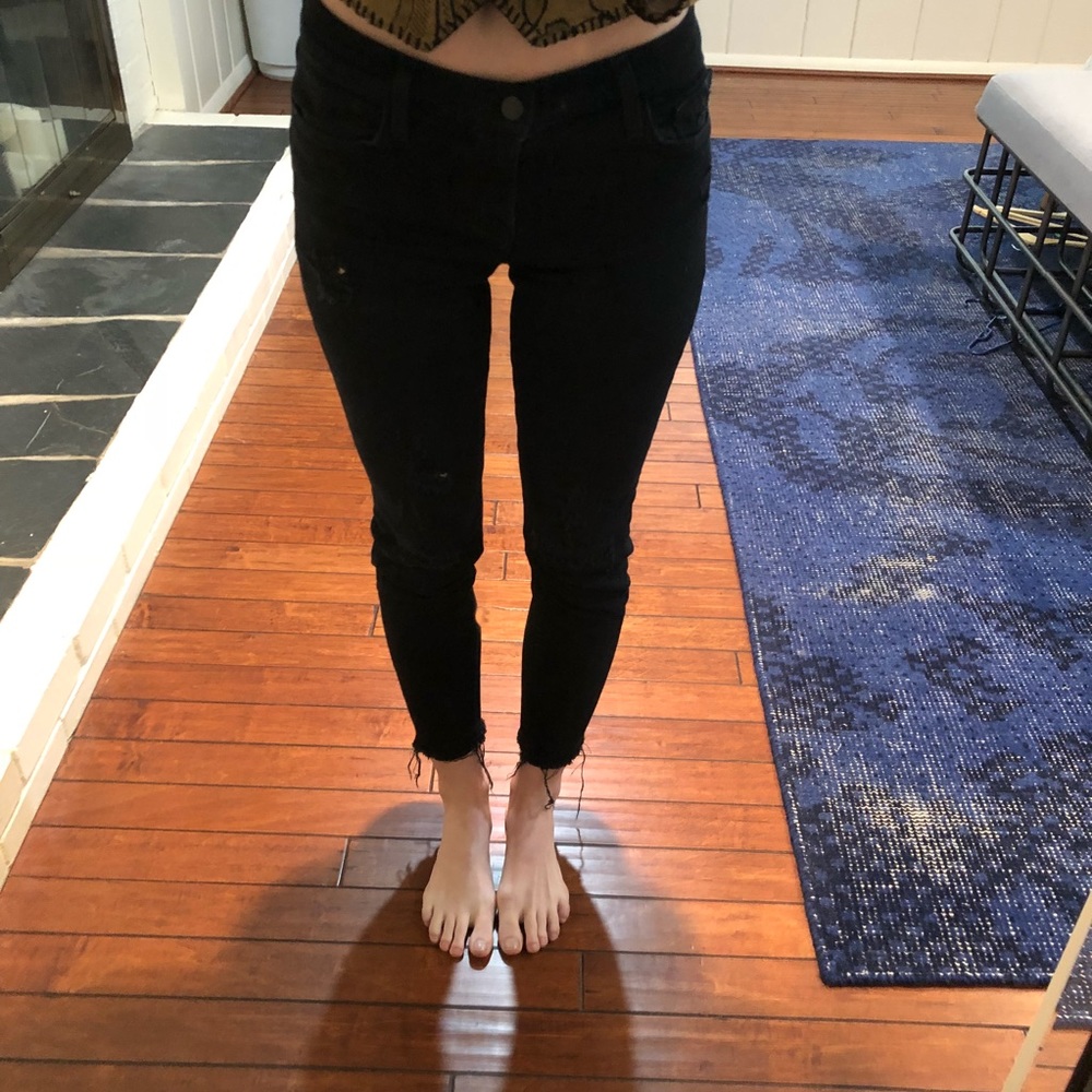 J. Brand stretch skinny ankle distressed jeans